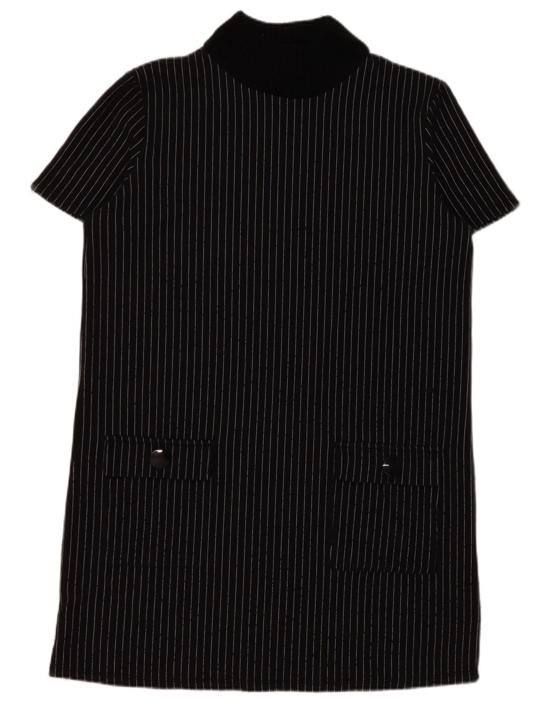Zara Γυναικείο φόρεμα Shift UK 16 Large Black Pinstripe