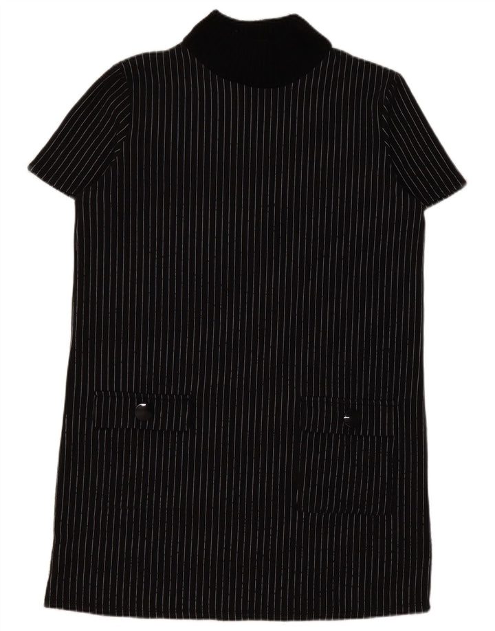 Zara Γυναικείο φόρεμα Shift UK 16 Large Black Pinstripe