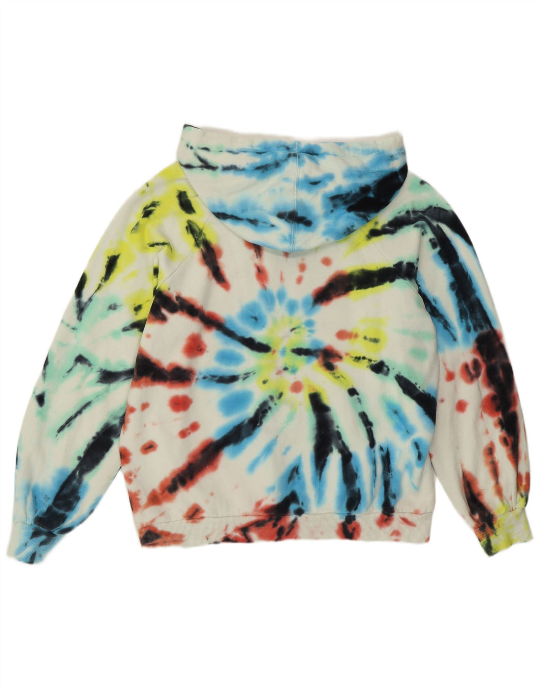 VOLCOM Womens Oversized Hoodie Jumper US 4/6 Small Multicoloured Tie Dye