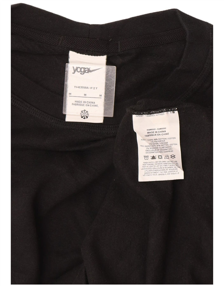 Ανδρικό γραφικό φούτερ Therma-Fit Nike, μεσαίο μαύρο βαμβακερό