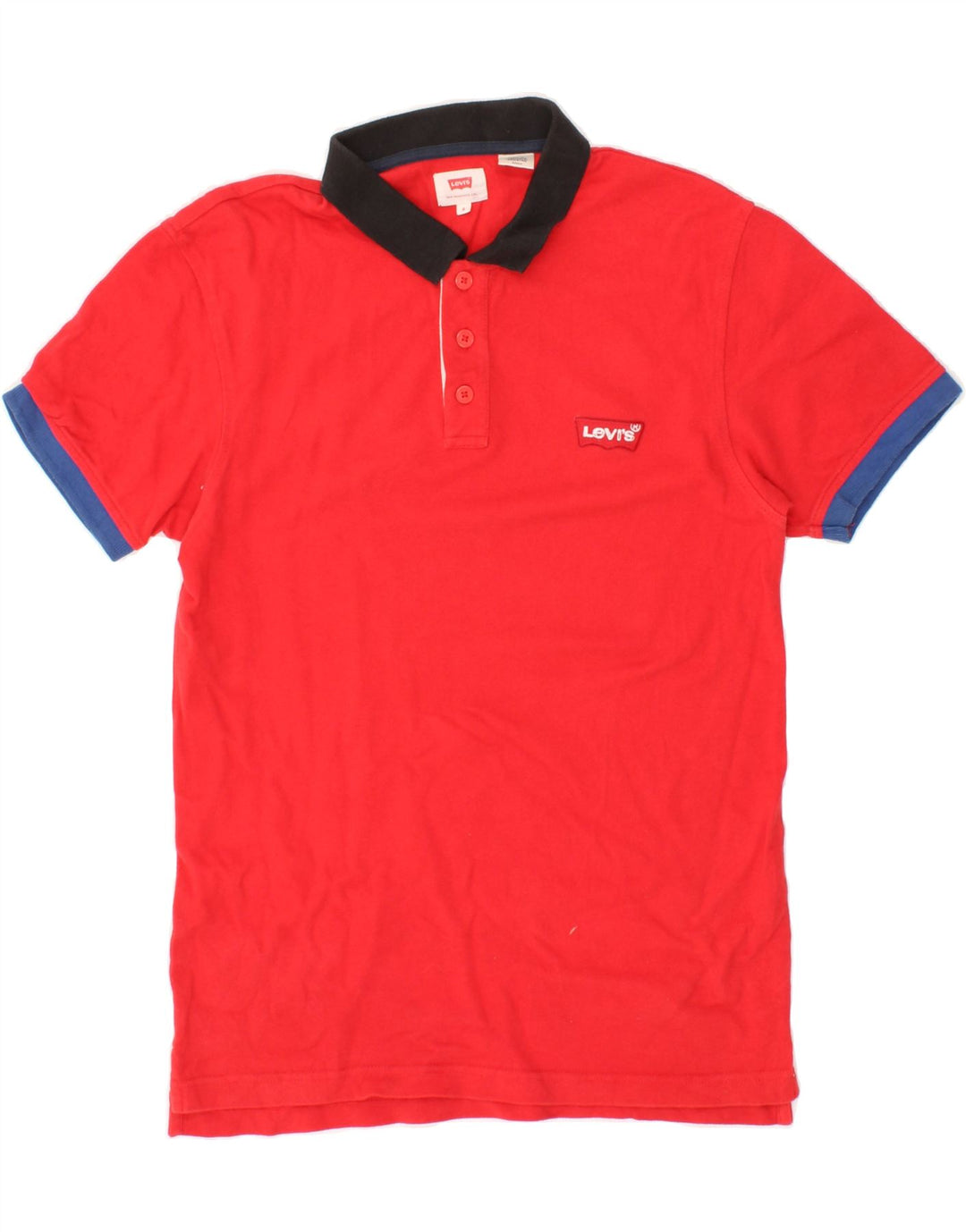 LEVI'S Mens Polo Shirt Small Red Cotton Vintage Levi's and Second-Hand Levi's from Messina Hembry 