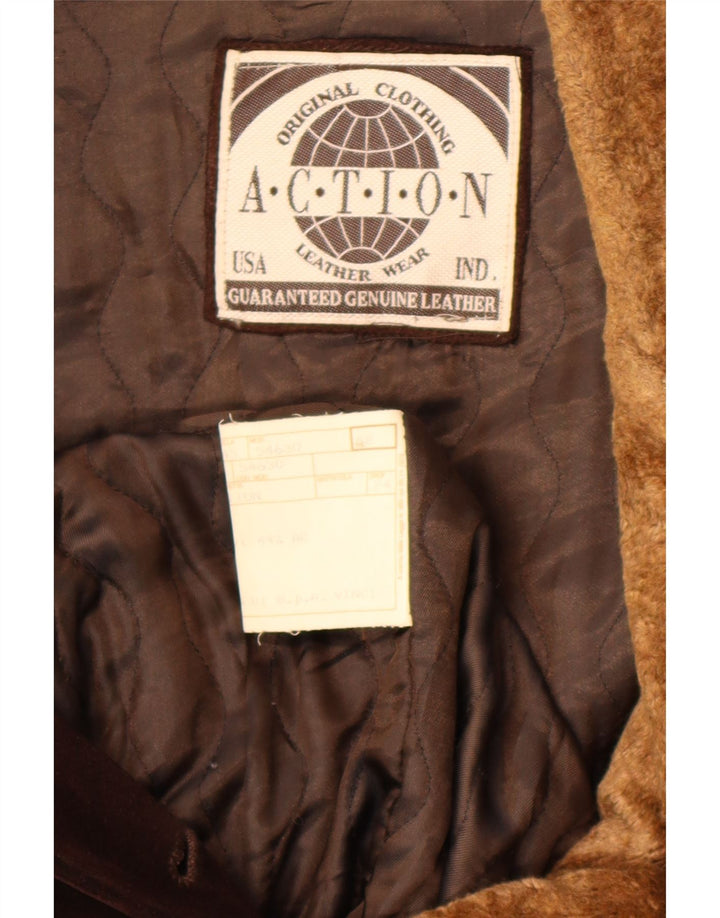 Vintage Ανδρικό Σουέντ Πανωφόρι IT 52 XL Καφέ Δερμάτινο