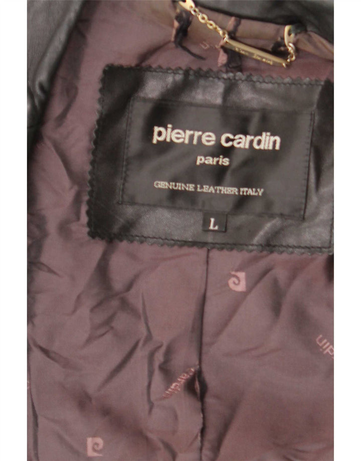 Pierre Cardin Ανδρικό Δερμάτινο Μπουφάν UK 40 Large Μαύρο