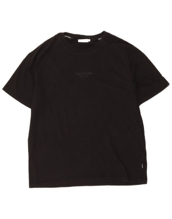Γυναικείο T-Shirt Calvin Klein Top UK 18 XL Μαύρο βαμβακερό
