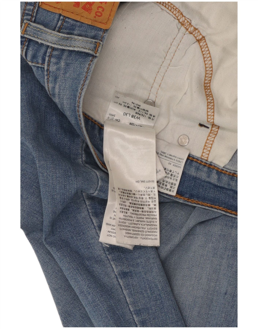 Levi's Mens 511 Slim Jeans W38 L30 Blue Cotton