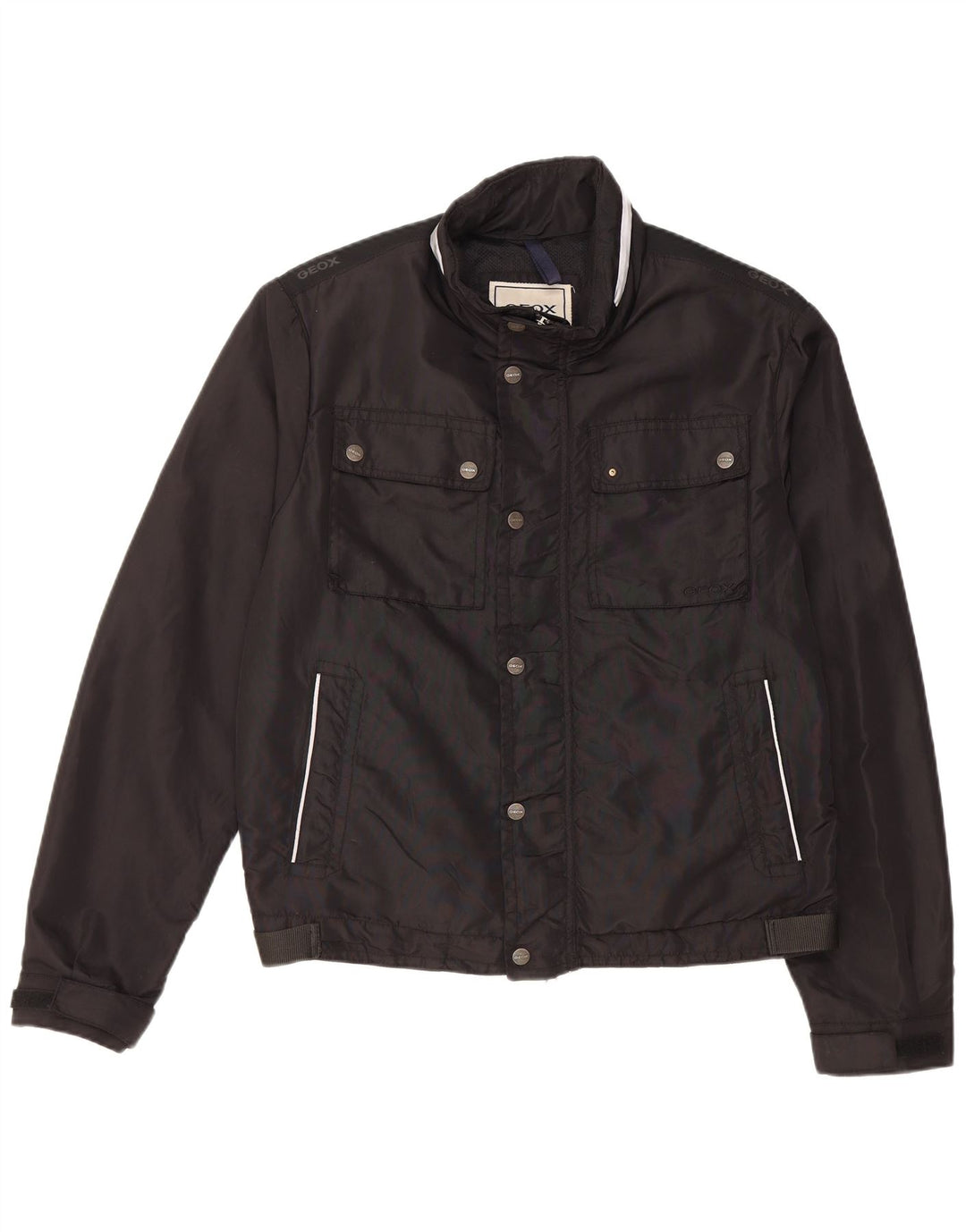 Geox Mens Hooded Utility Jacket UK 40 Large Black Polyamide