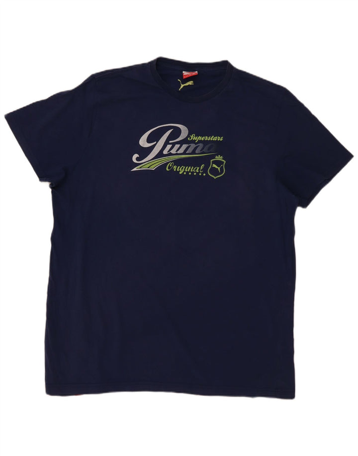 Ανδρικό γραφικό T-Shirt Puma Top 2XL Navy Blue