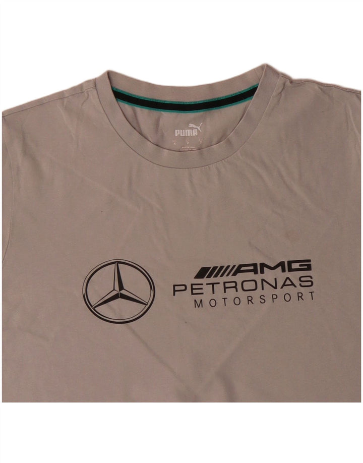 Ανδρικό γραφικό μπλουζάκι PUMA Μικρό βαμβακερό γκρι