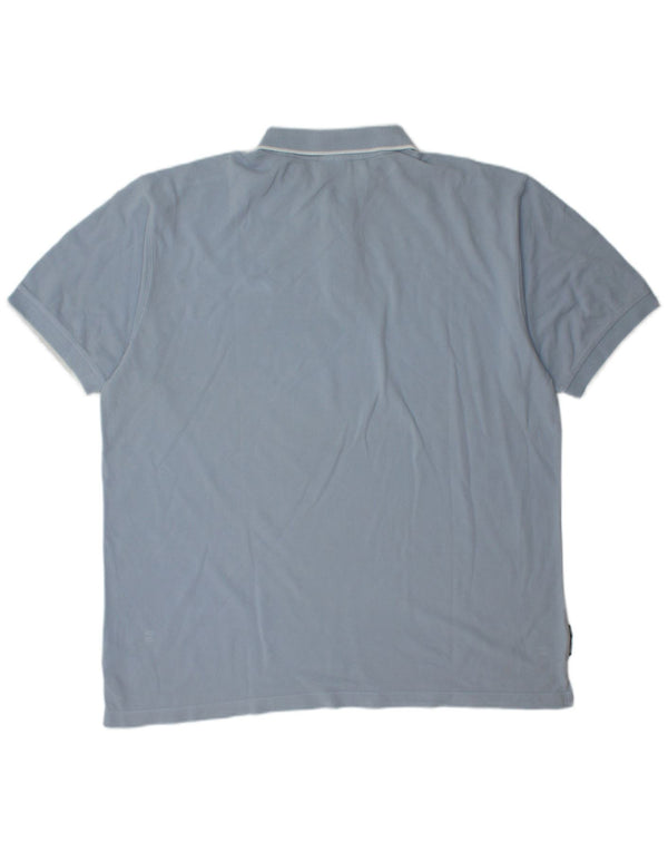 Ανδρικό μπλουζάκι πόλο REEBOK XL Μπλε βαμβακερό