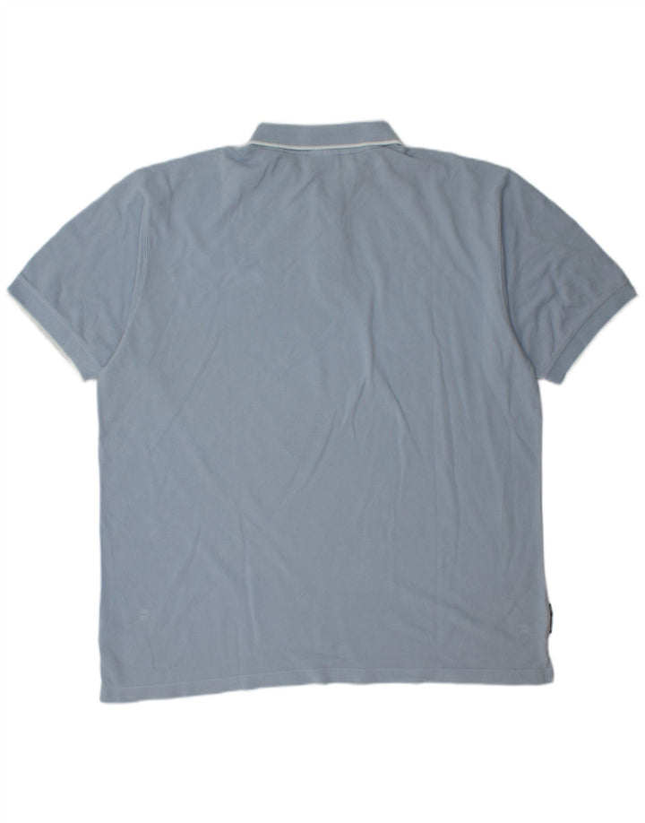 Ανδρικό μπλουζάκι πόλο REEBOK XL Μπλε βαμβακερό