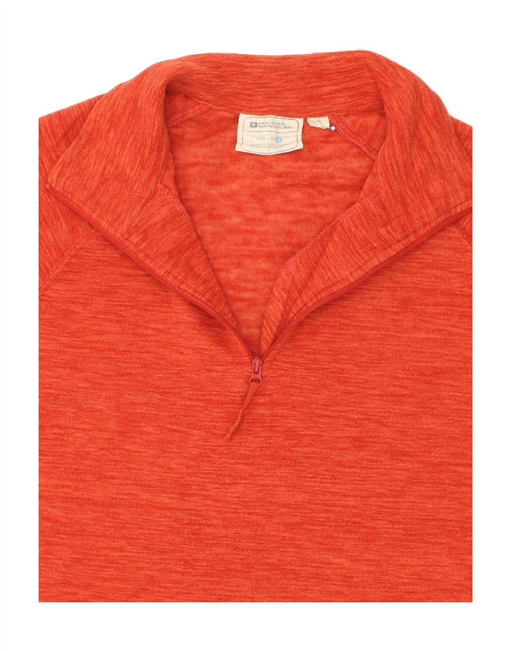MOUNTAIN WAREHOUSE Mens Zip Neck Fleece Jumper Medium Orange Polyester Vintage Mountain Warehouse and Second-Hand Mountain Warehouse from Messina Hembry 