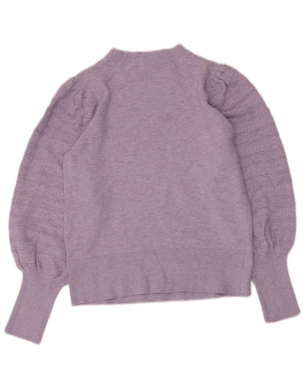 Marks & Spencer Γυναικείο πουλόβερ με λαιμόκοψη UK 10 Small Purple Viscose