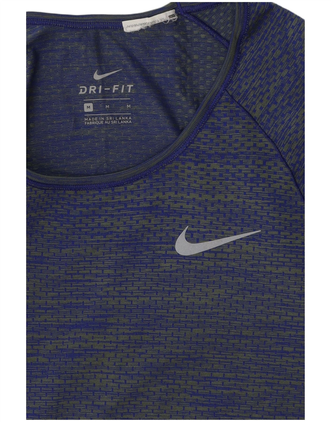 Nike γυναικείο Dri Fit Μακρυμάνικο UK 12 μεσαίο μπλε ριγέ