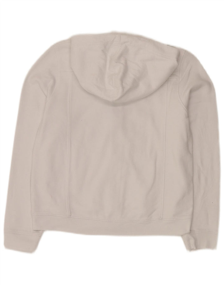 CALVIN KLEIN JEANS Γυναικείο πουλόβερ με κουκούλα με φερμουάρ UK 10 Small White