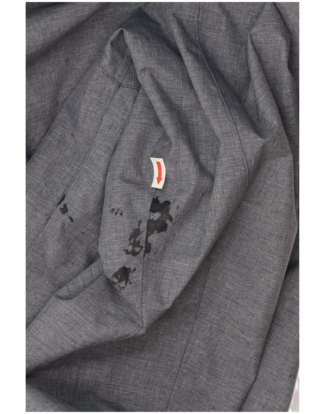 JACK WOLFSKIN Γυναικείο αδιάβροχο μπουφάν με κουκούλα UK 12 μεσαίο γκρι πολυεστέρας