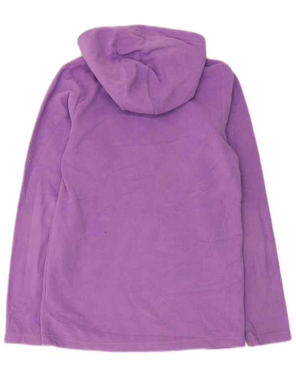 Mountain Warehouse Girls Hooded Zip Neck Fleece Jumper 12-13 Years Purple