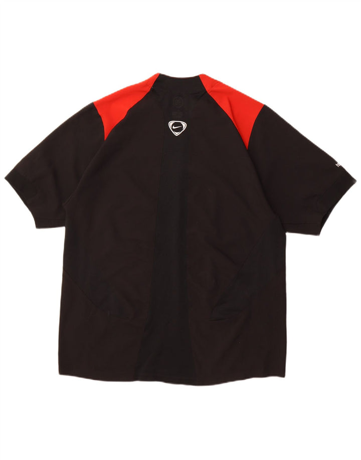 Ανδρικό μπλουζάκι NIKE Dri Fit Top UK 42/44 Large Black Colorblock Πολυεστέρας