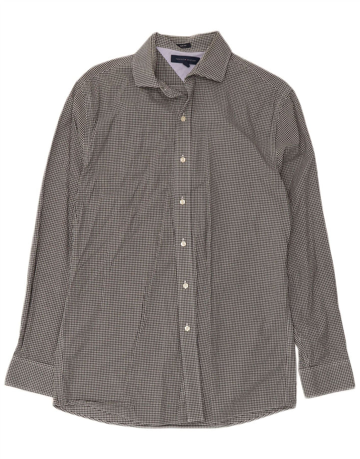 Ανδρικό πουκάμισο Tommy Hilfiger Slim Fit Size 15 1/2 Medium Black Gingham