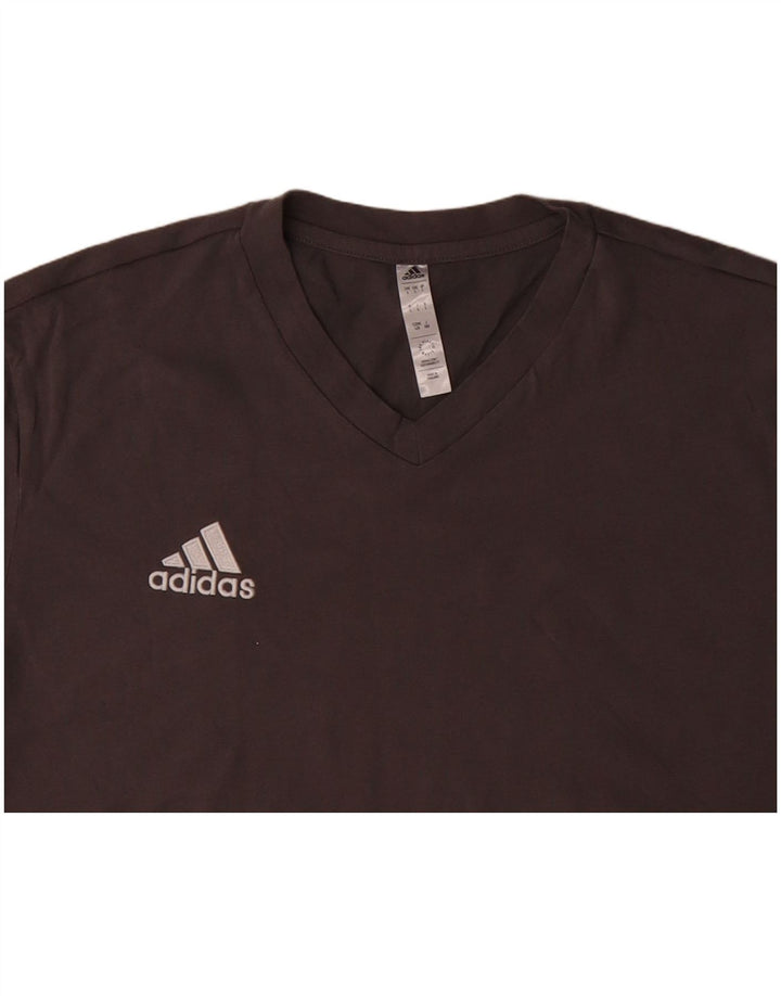 ADIDAS Mens T-Shirt Top Large Grey Cotton