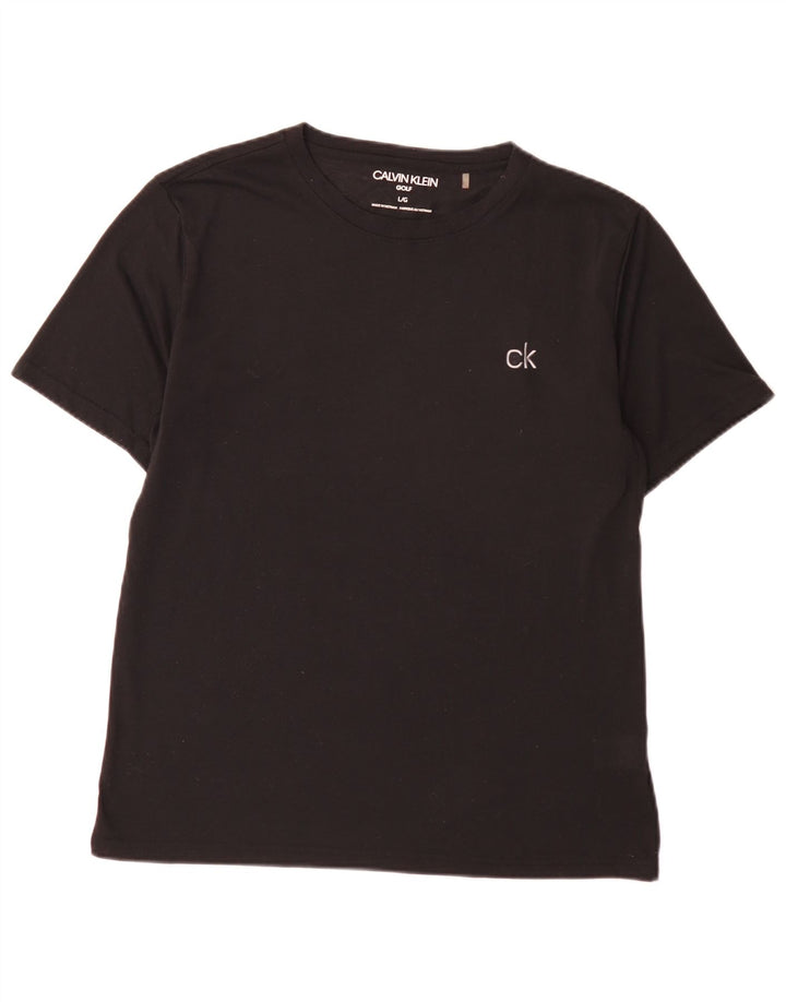 Ανδρικό μπλουζάκι γκολφ Calvin Klein Top Large Μαύρο Πολυεστέρας