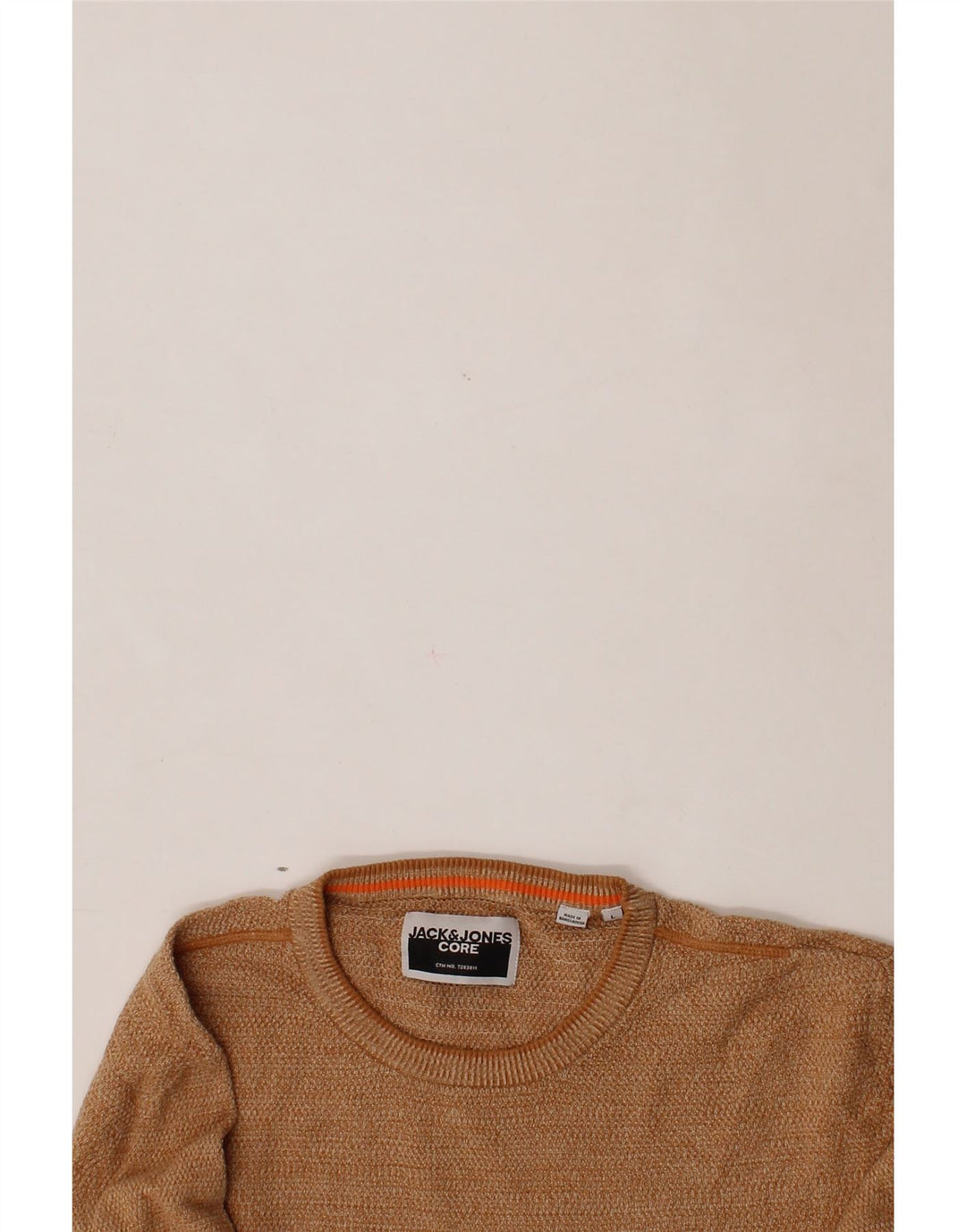 JACK & JONES Mens Crew Neck Jumper Sweater Large Brown Cotton Vintage Jack & Jones and Second-Hand Jack & Jones from Messina Hembry 