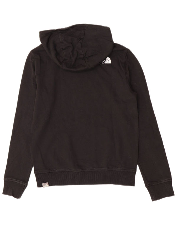 The North Face Boys Hoodie Jumper 13-14 Years XL Black Cotton