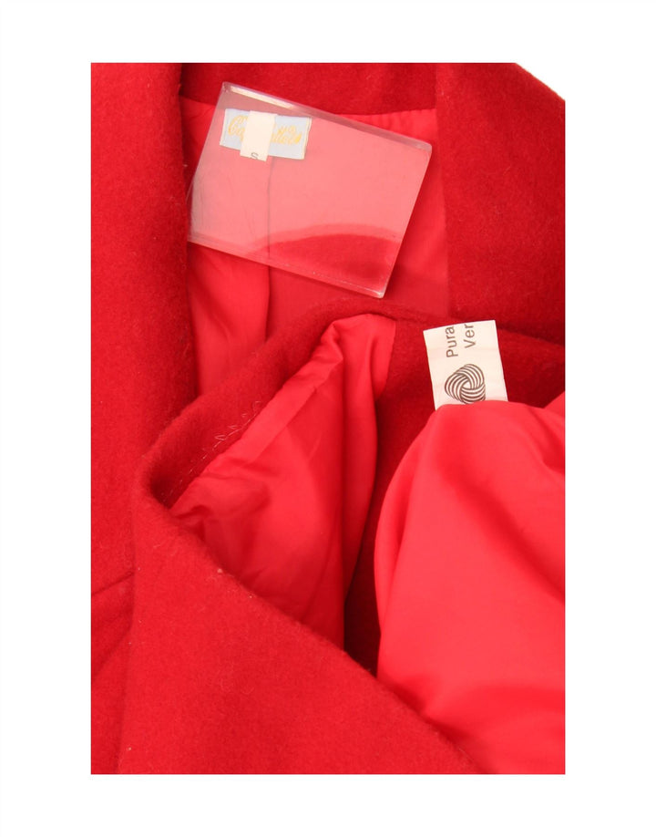 Vintage Γυναικείο Oversized Πανωφόρι UK 10 Small Red Wool