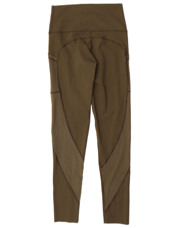 Γυναικείο ψηλόμεσο κολάν Aerie UK 14 Medium Khaki Nylon