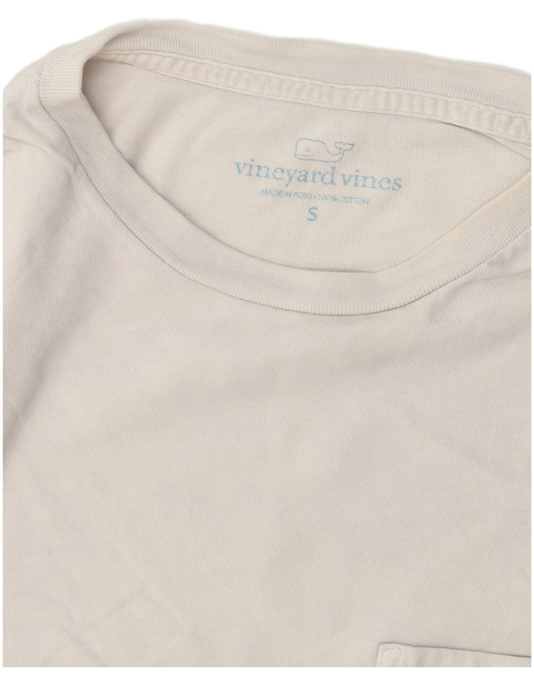 VINEYARD VINES Ανδρικό γραφικό T-Shirt Top Small Off White Βαμβακερό