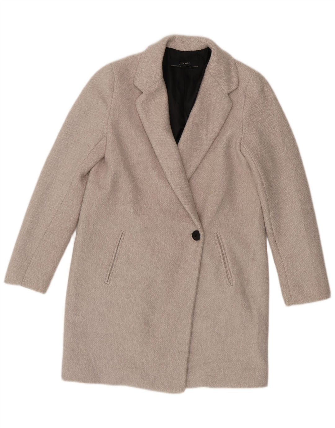 Γυναικείο παλτό ZARA Oversized UK 6 XS Γκρι βαμβακερό