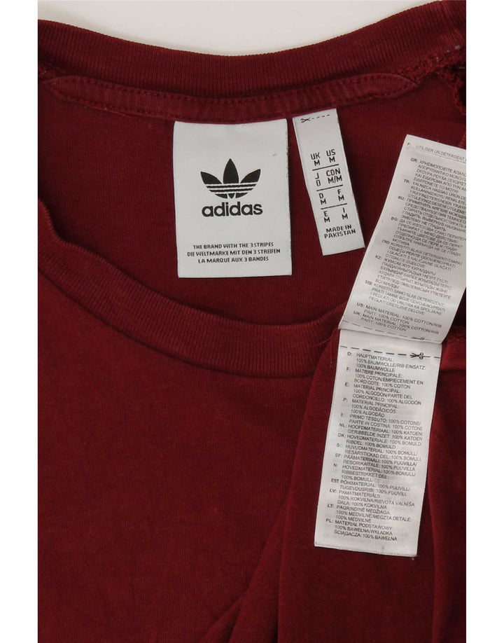 Ανδρικό T-Shirt Adidas Τοπ μεσαίο κόκκινο βαμβακερό