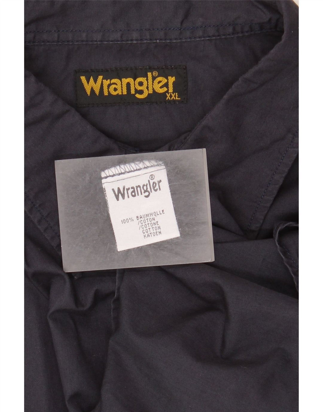 Ανδρικό κοντομάνικο πουκάμισο Wrangler 2XL Navy Blue βαμβακερό