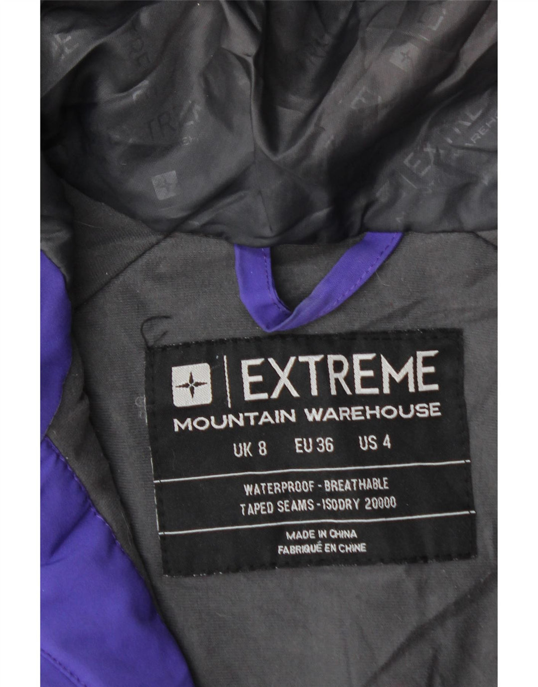 MOUNTAIN WAREHOUSE Γυναικείο Extreme Windbreaker Jacket UK 8 Small Purple