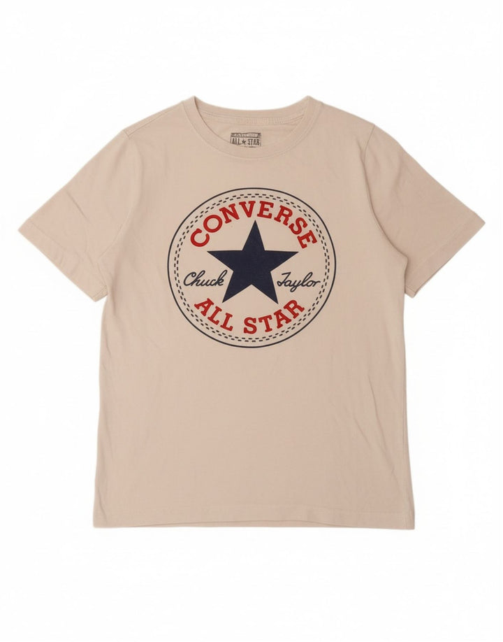 Γραφικό μπλουζάκι CONVERSE για αγόρια 10-11 ετών μεσαίο λευκό βαμβακερό