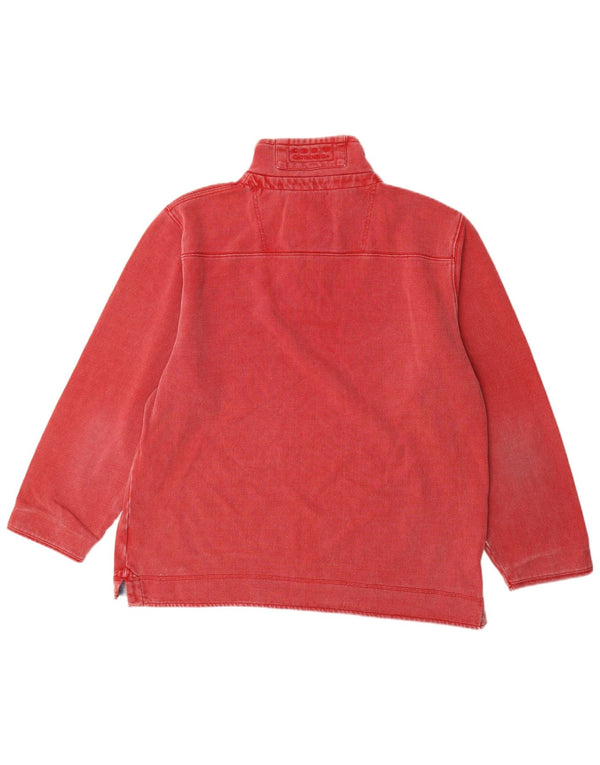 Ανδρικό φούτερ με φερμουάρ Crew Clothing Jumper 2XL από κόκκινο βαμβακερό