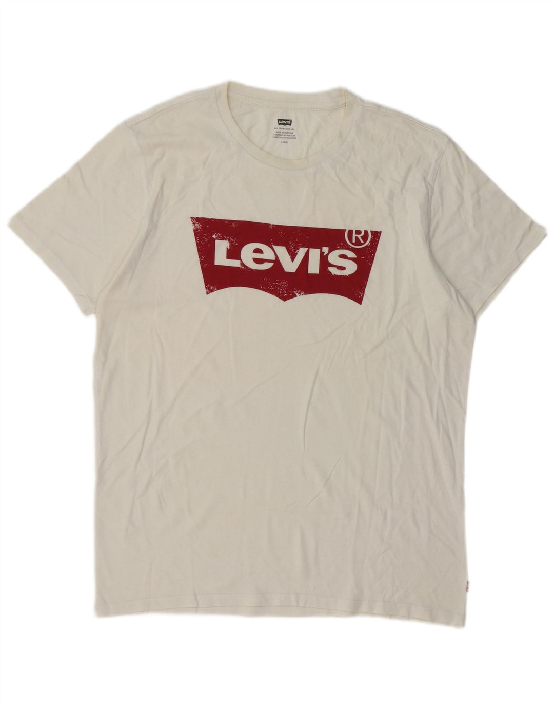Ανδρικό γραφικό T-Shirt Levi's Top Large White