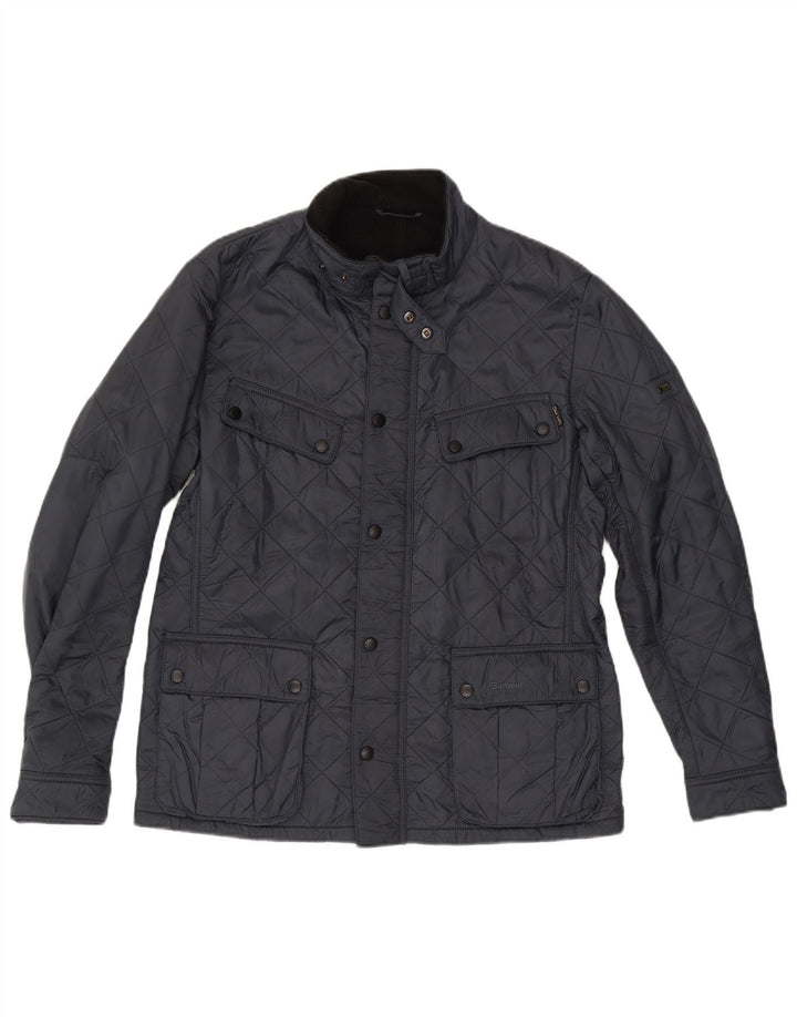 Ανδρικό καπιτονέ μπουφάν BARBOUR UK 40 Large Navy Blue Polyamide