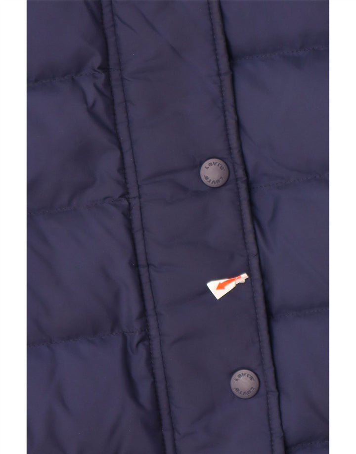 LEVI'S Γυναικείο μπουφάν με κουκούλα μεγάλου μεγέθους UK 10 Small Navy Blue