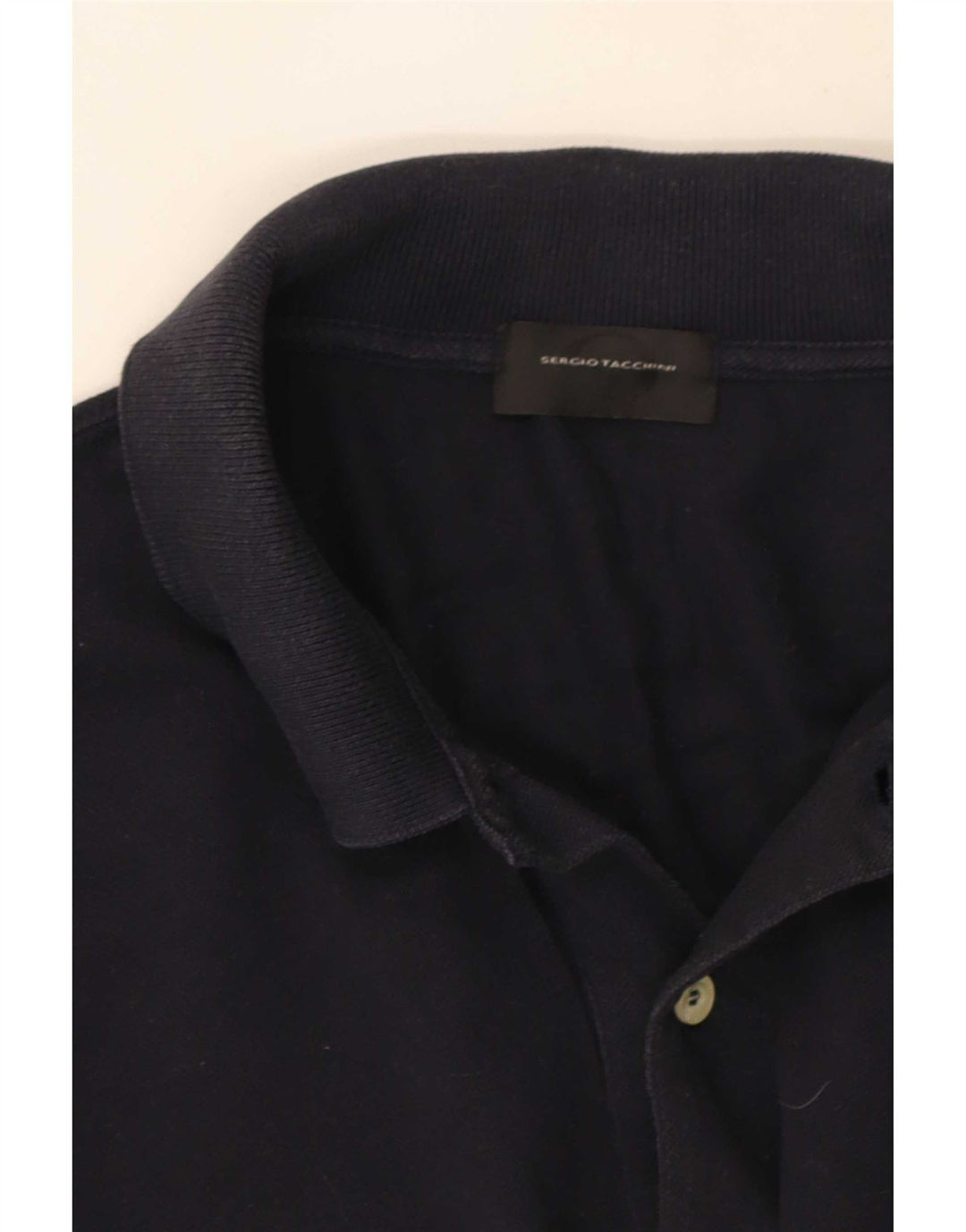 Sergio Tacchini Ανδρικό μακρυμάνικο πουκάμισο polo μεγάλο μπλε ναυτικό