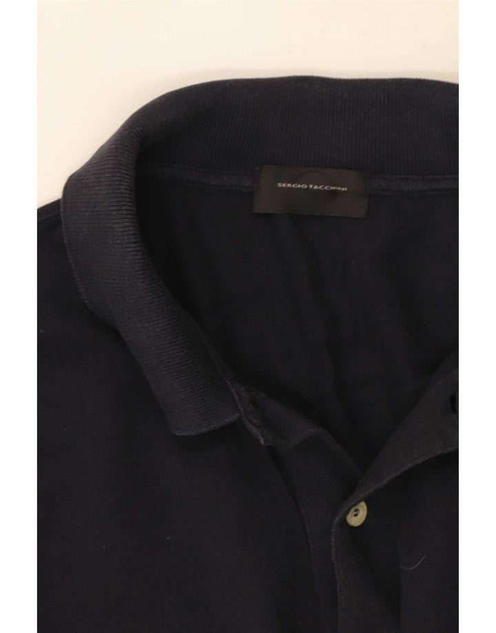 Sergio Tacchini Ανδρικό μακρυμάνικο πουκάμισο polo μεγάλο μπλε ναυτικό
