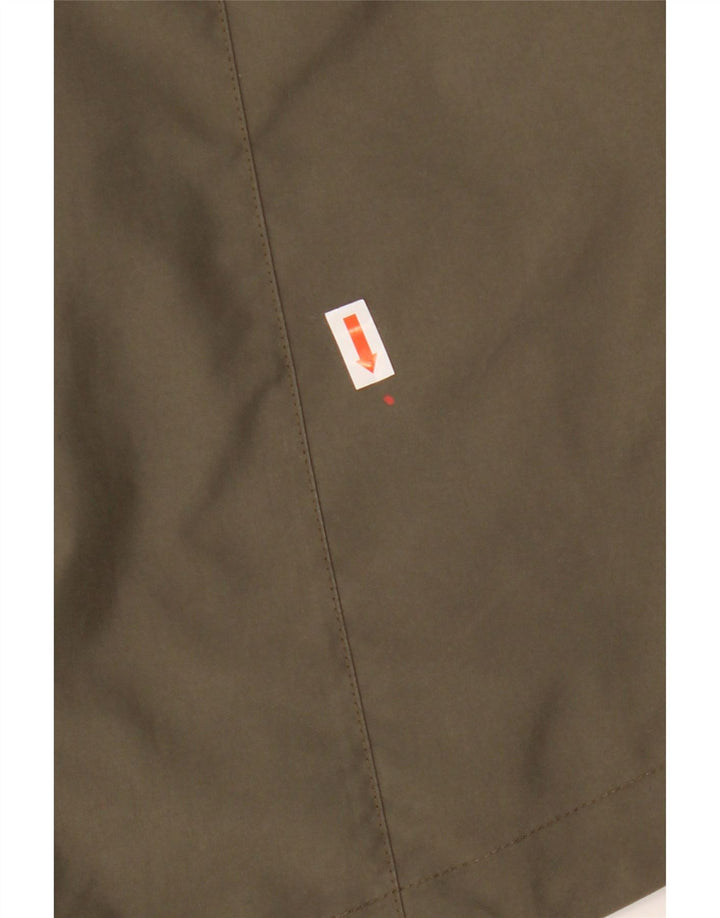 Jack Wolfskin Γυναικείο μπουφάν βροχής με κουκούλα UK 14/16 Μεγάλο χακί πολυεστέρας