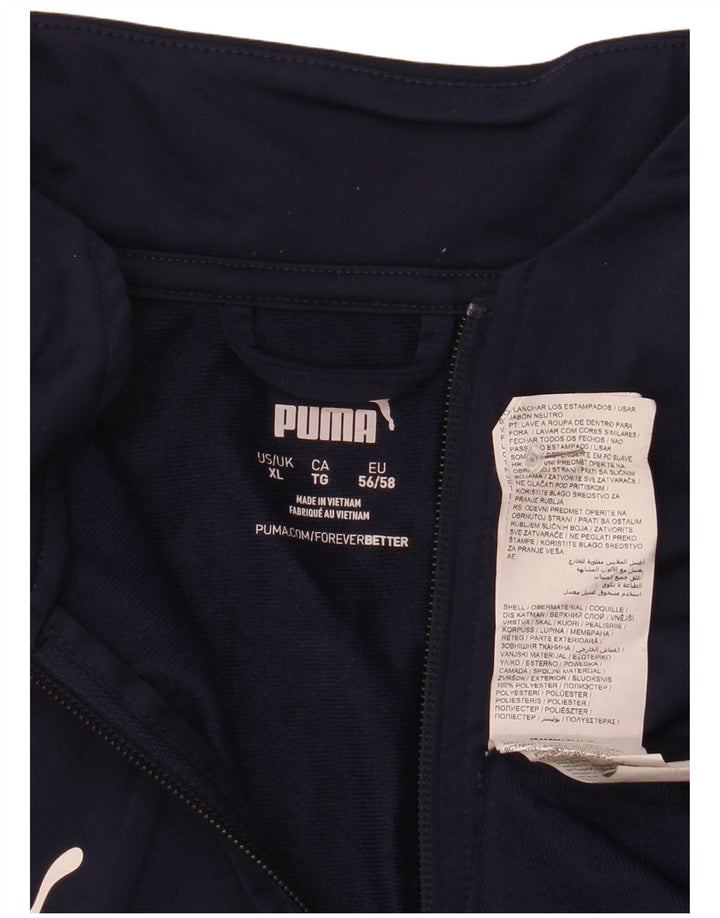 Puma Ανδρική φόρμα πουλόβερ με φερμουάρ Top XL Navy Blue Polyester