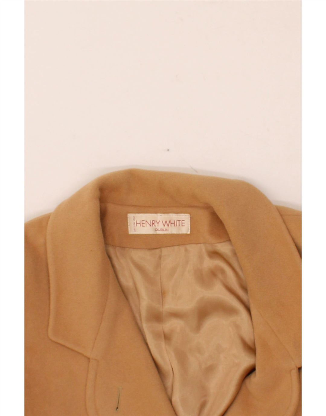 HENRY WHITE Womens Overcoat UK 14 Medium Brown Wool Vintage Henry White and Second-Hand Henry White from Messina Hembry 