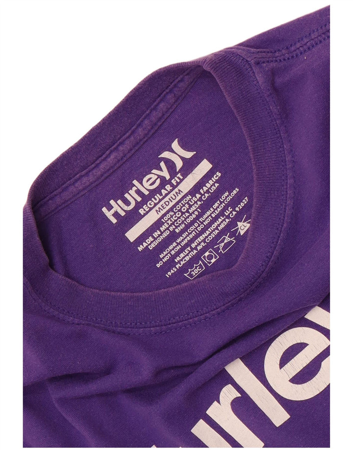 Ανδρικό γραφικό μπλουζάκι Harley Regular Fit Top από μεσαίο μωβ βαμβακερό