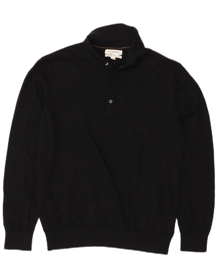 Marks & Spencer Ανδρικό πουλόβερ Polo Large Μαύρο