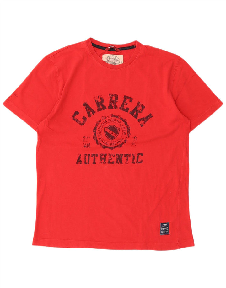 Ανδρικό γραφικό T-Shirt CARRERA Top μεγάλο κόκκινο