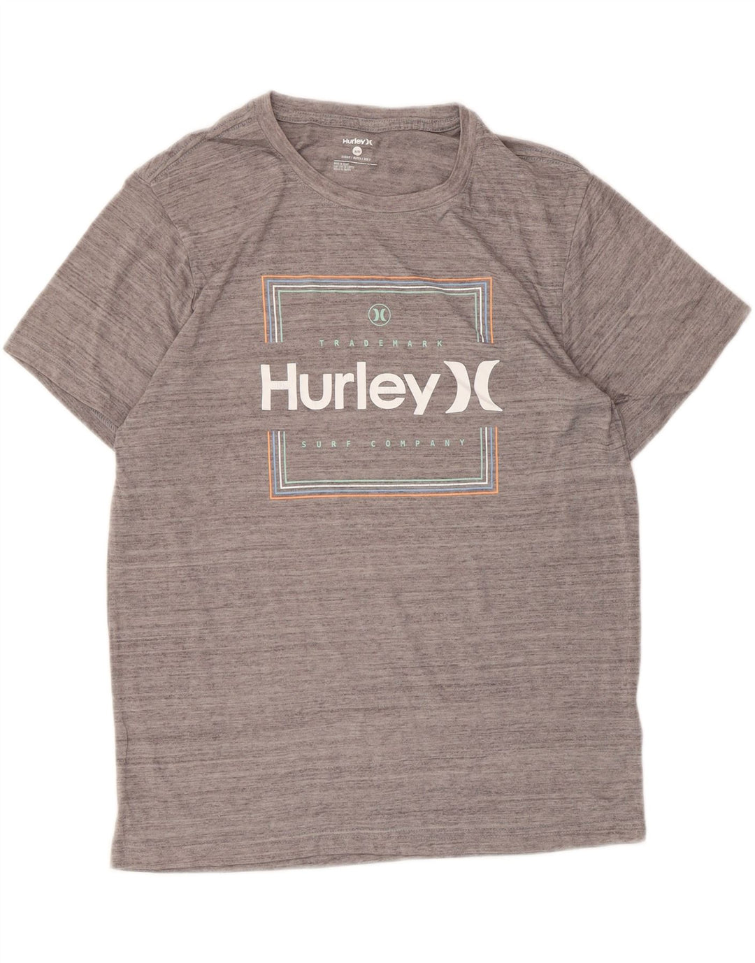 Ανδρικό γραφικό T-Shirt Hurley Top Medium Grey Polyester