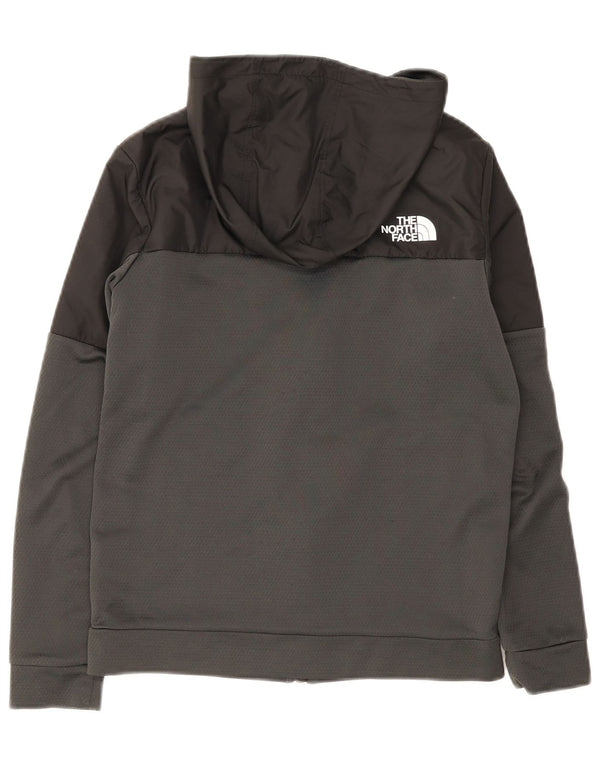 The North Face Boys Zip Hoodie πουλόβερ 14-15 ετών XL Grey Colourblock