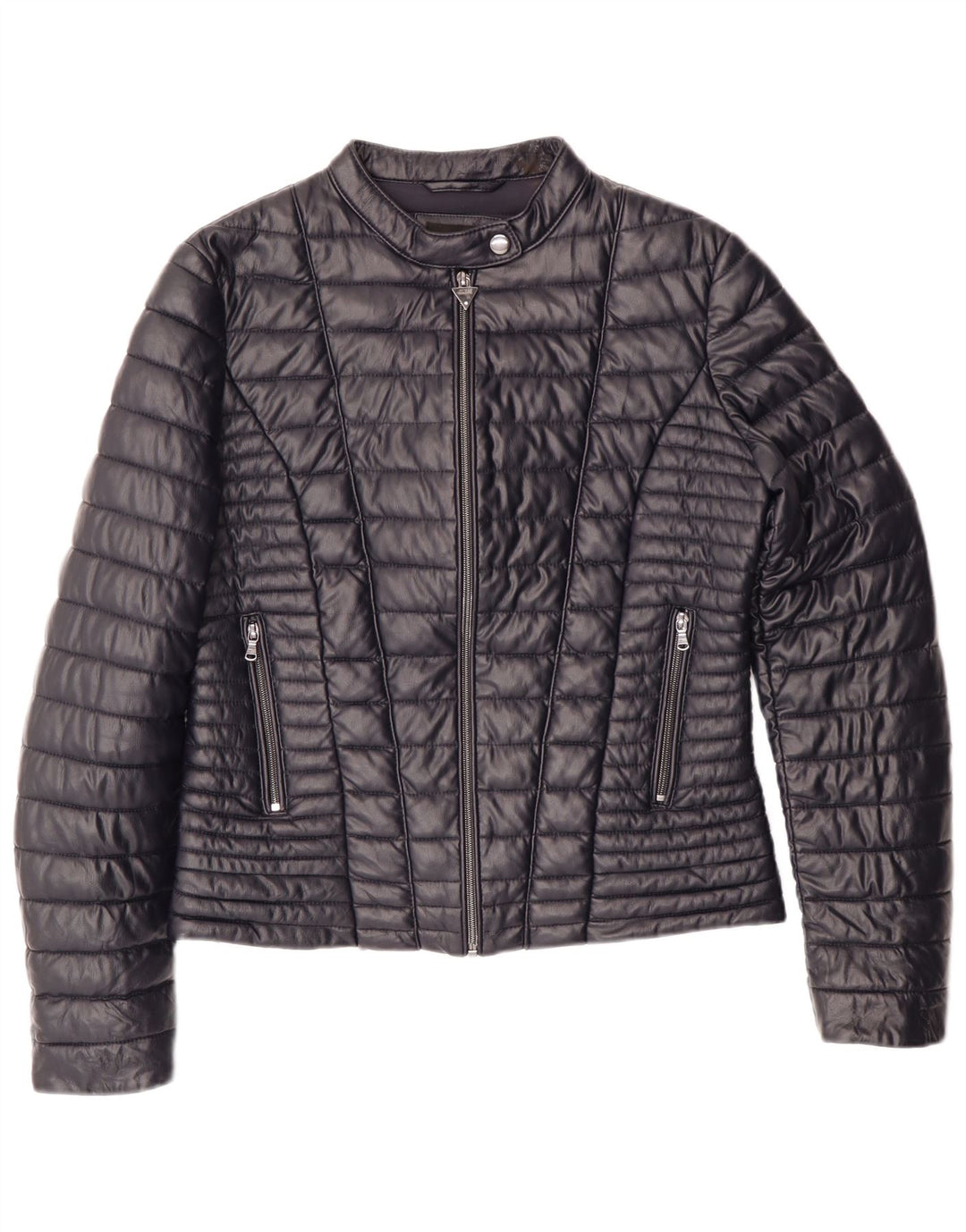 GUESS Γυναικείο μπουφάν UK 14 Medium Navy Blue Πολυουρεθάνης