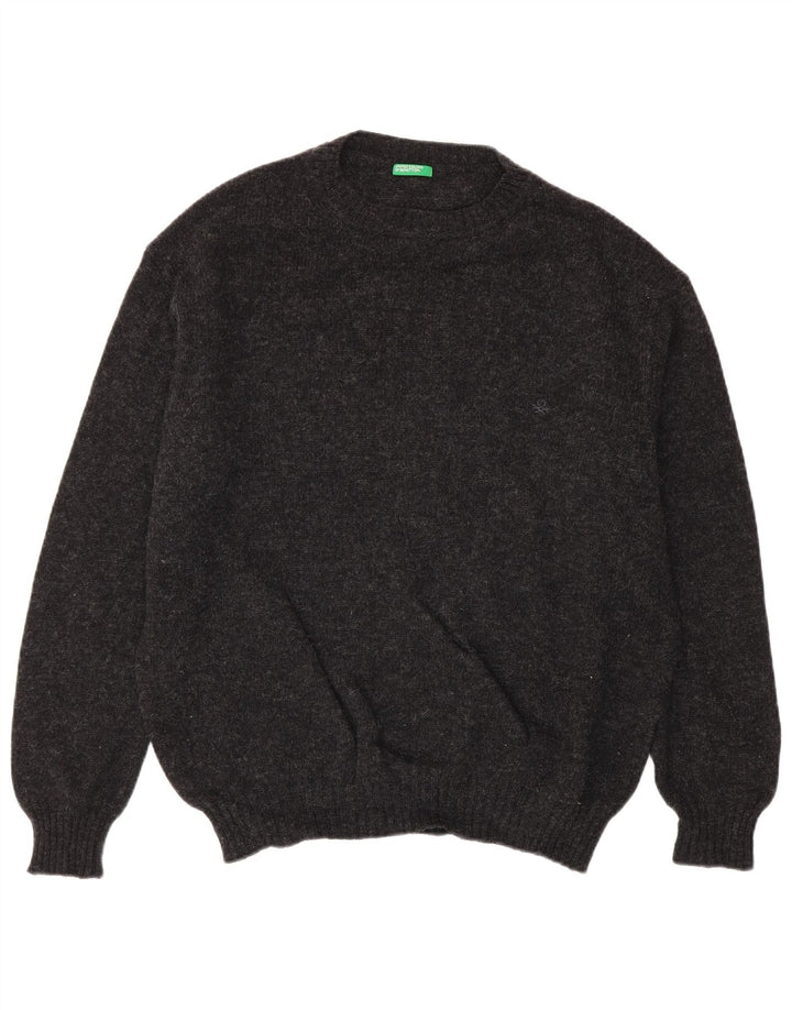 Ανδρικό πουλόβερ Benetton Crew Neck Jumper XL Grey Flecked